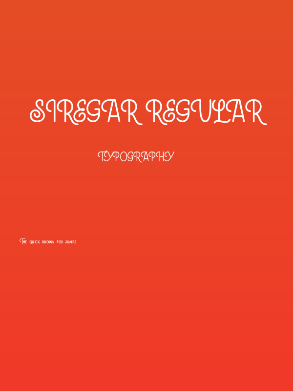 Siregar Regular Poster
