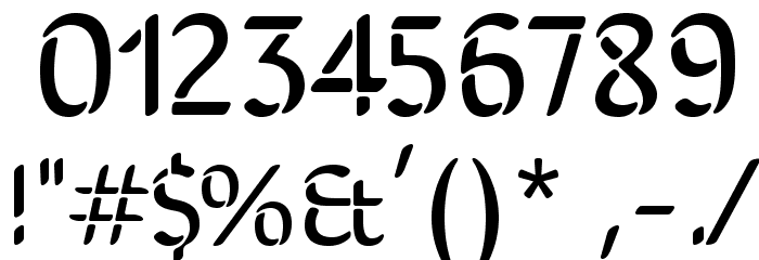 SirinStencil-Regular Font OTHER CHARS