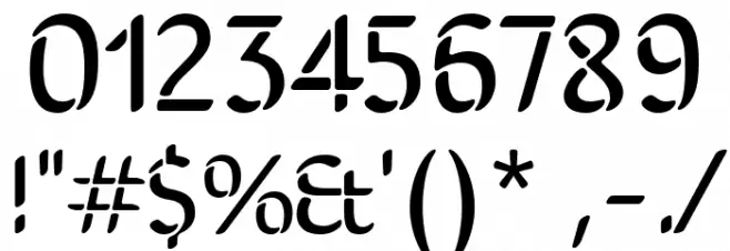 SirinStencil Font OTHER CHARS