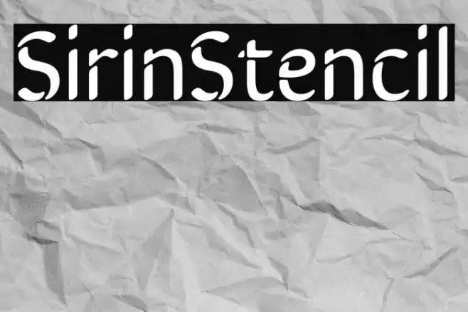 SirinStencil Font examples