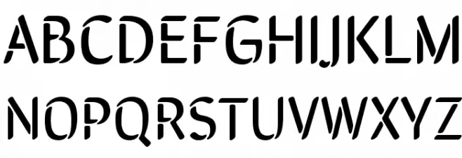 SirinStencil Шрифта ВЕРХНИЙ