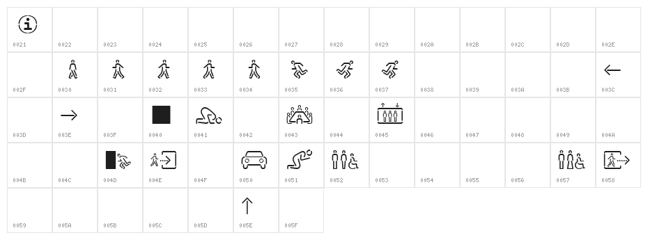 SirucaPictograms Character Map
