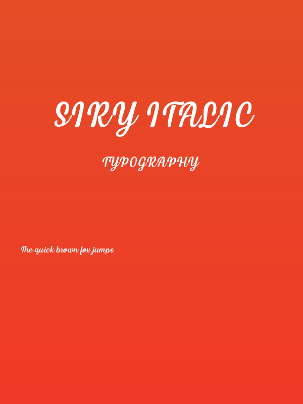 Siry Italic Poster