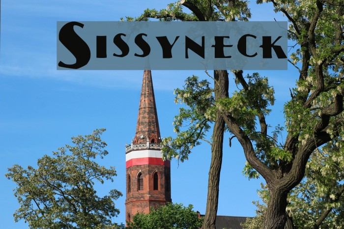 Sissyneck Font examples