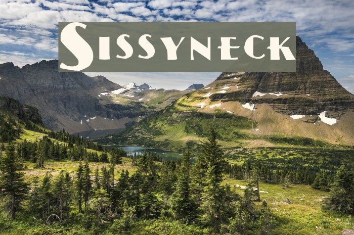 Sissyneck Font examples