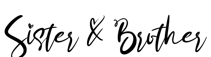 Sister & Brother  Frei Schriftart Herunterladen