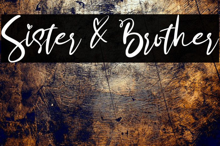 Sister & Brother Example 1