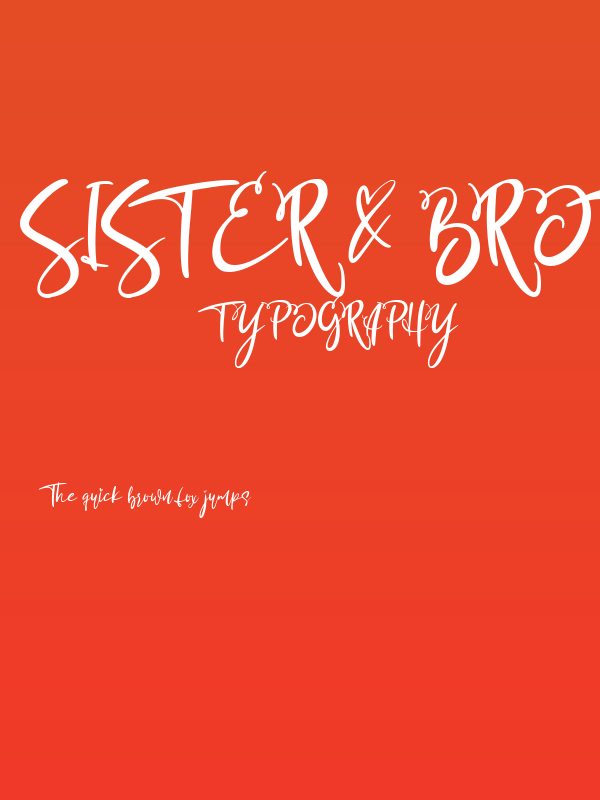 Sister & Brother Poster