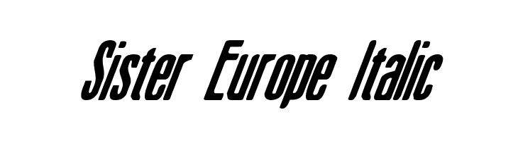 Sister Europe Italic  Free Fonts Download