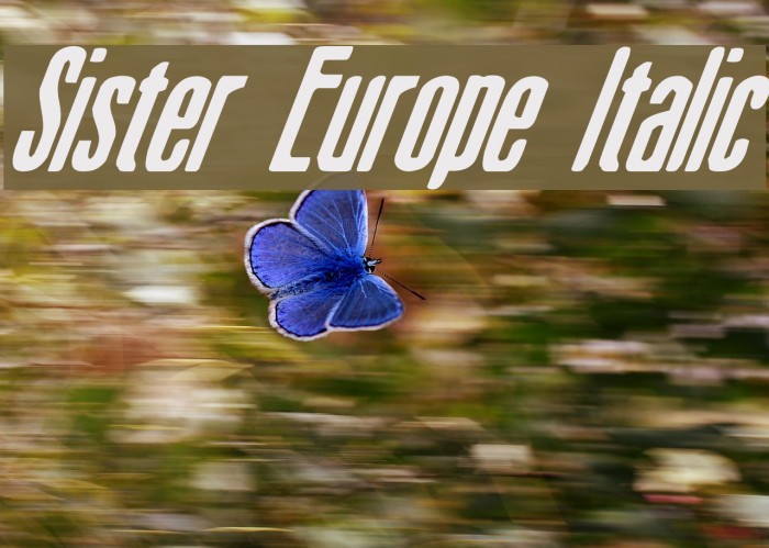 Sister Europe Italic फ़ॉन्ट examples