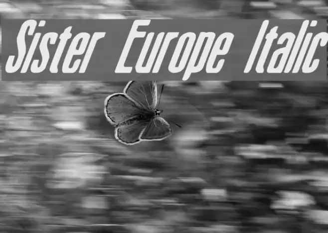 Sister Europe Italic Font examples