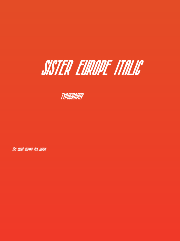 Sister Europe Italic Poster