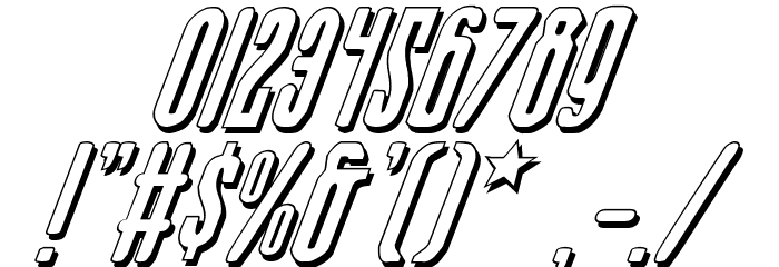 Sister Europe Shadow Italic Font OTHER CHARS