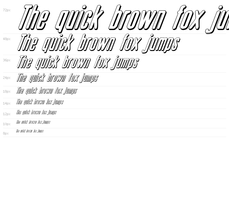 Sister Europe Shadow Italic Waterfall