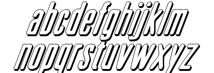Sister Europe Shadow Italic Font LOWERCASE