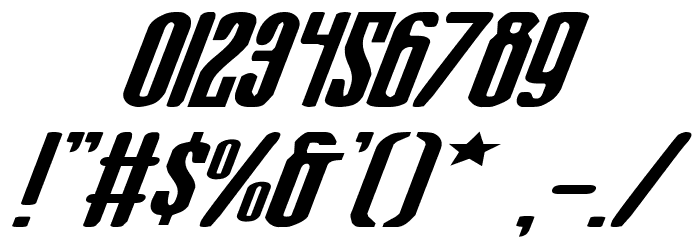 Sister Europe Wide Italic Font OTHER CHARS