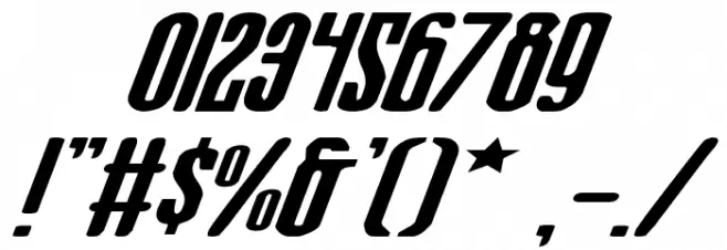 Sister Europe Wide Italic Font OTHER CHARS