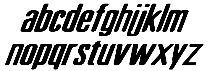 Sister Europe Wide Italic Font LOWERCASE