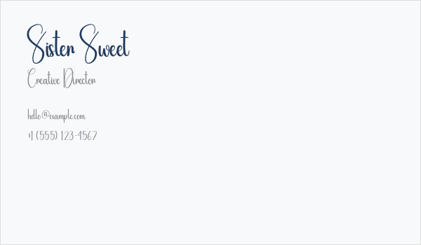 Sister Sweet Business Card