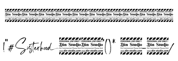 Sisterhood Personal Use Font OTHER CHARS