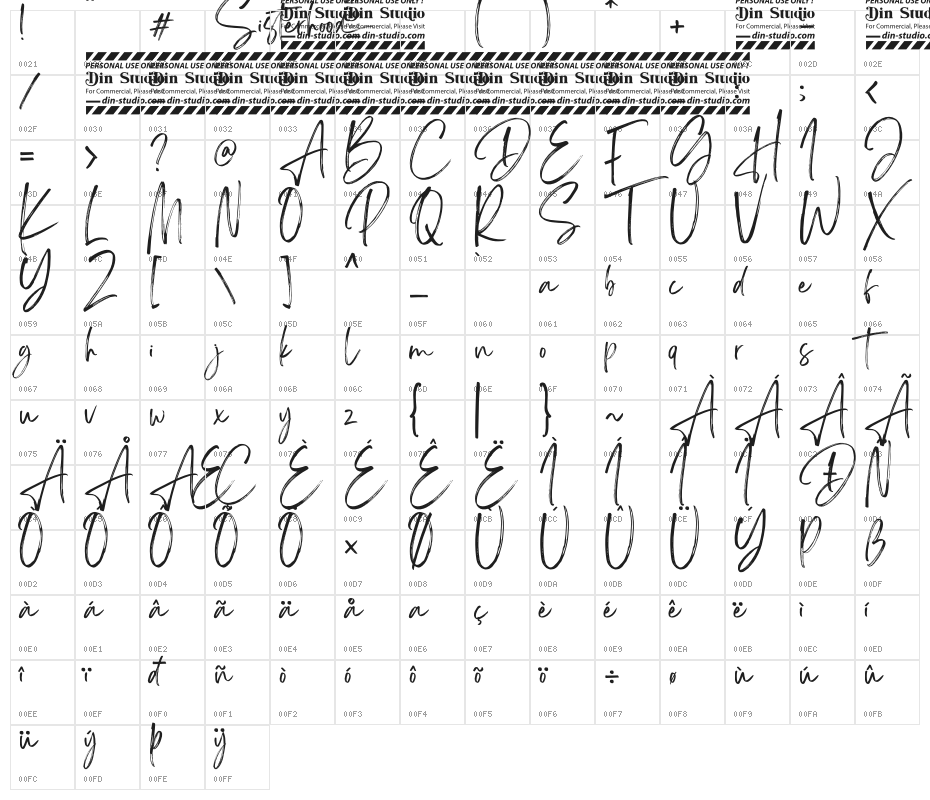 Sisterhood Personal Use Character Map