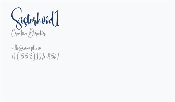 Sisterhood1 Business Card