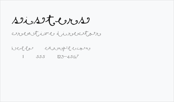 Sisters Business Card