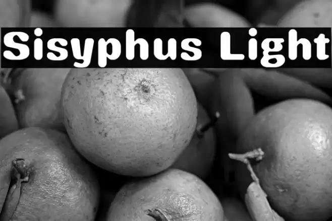 Sisyphus Light Font examples