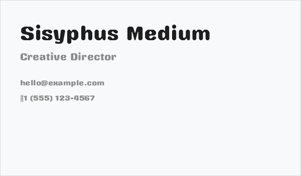Sisyphus Medium Business Card