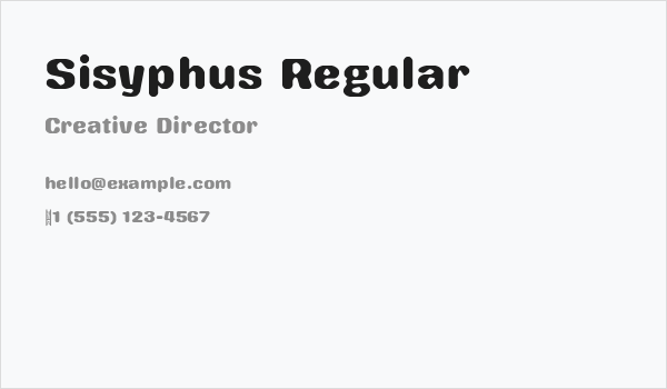 Sisyphus Regular Business Card