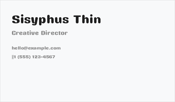 Sisyphus Thin Business Card