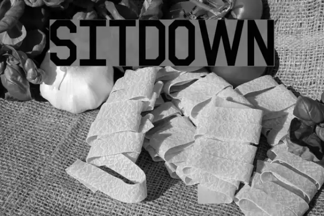 Sitdown Font examples