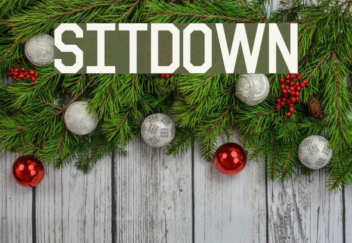 Sitdown Font examples