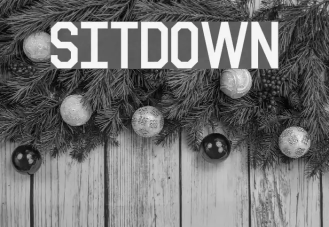 Sitdown Font examples