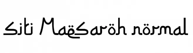 Siti Maesaroh Normal  Frei Schriftart Herunterladen