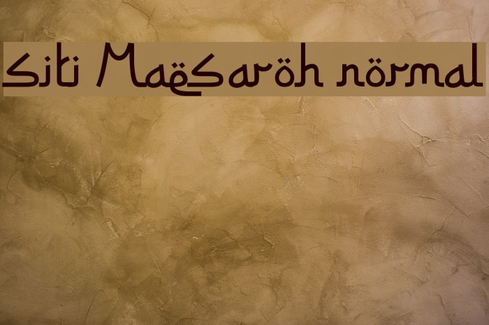Siti Maesaroh Normal Font examples