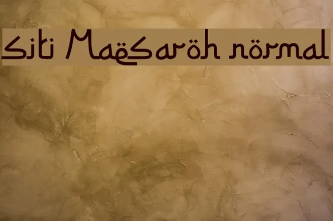 Siti Maesaroh Normal Example 1