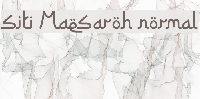 Siti Maesaroh Normal Font examples