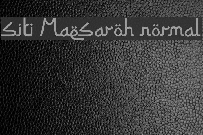 Siti Maesaroh Normal Font examples
