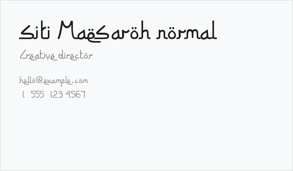 Siti Maesaroh Normal Business Card