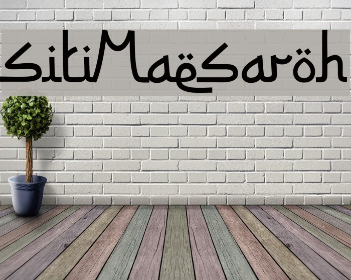 SitiMaesaroh Font examples