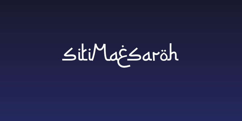 SitiMaesaroh Social Header