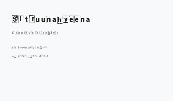 Sitruunahyeena Business Card