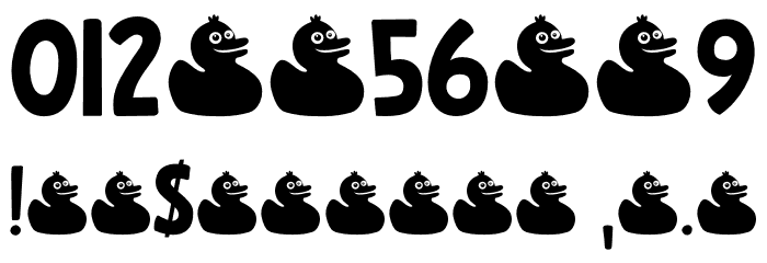 Sitting Duck DEMO Regular Font OTHER CHARS
