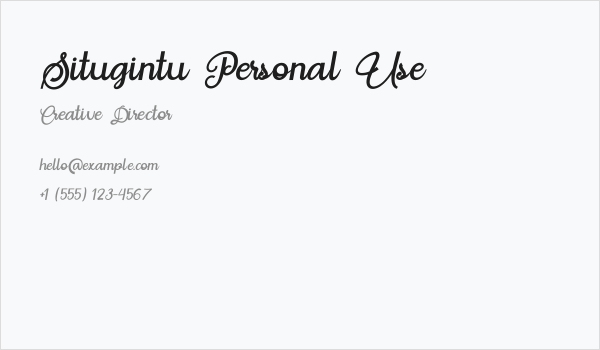 Situgintu Personal Use Business Card