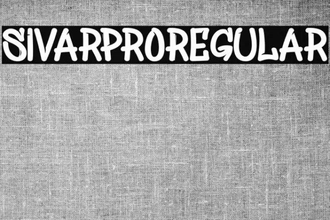 SivarProRegular Font examples