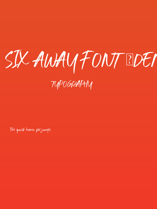 Six Away Font [Demo] Poster