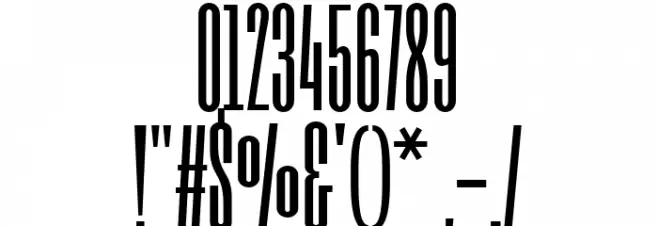 Six Caps Font OTHER CHARS