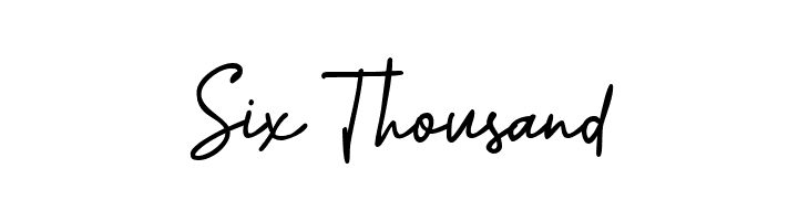 Six Thousand  Frei Schriftart Herunterladen