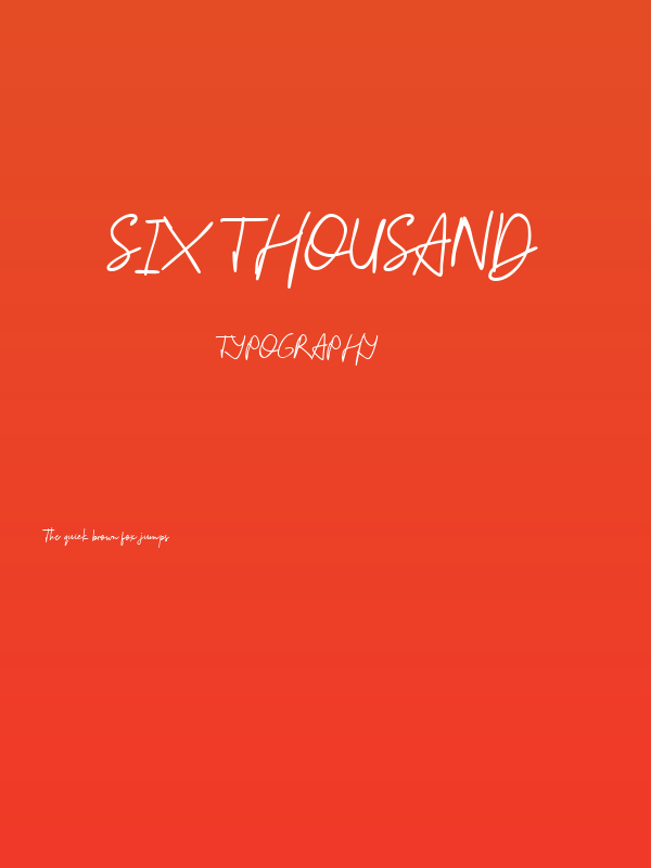 Six Thousand Poster